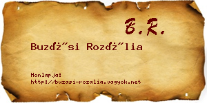 Buzási Rozália névjegykártya