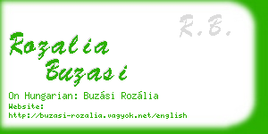 rozalia buzasi business card